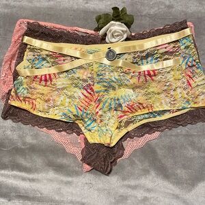 Mix & Match 3 Lot Plus Size Lace Underwear - Size 2X